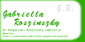 gabriella roszinszky business card